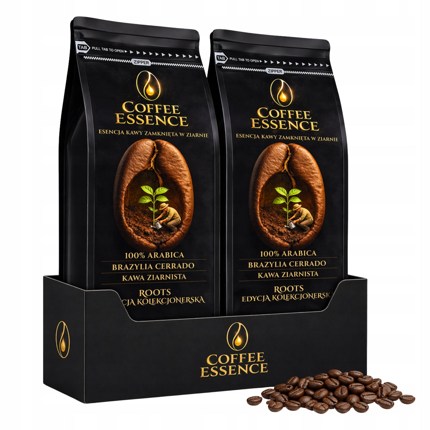 KAWA ZIARNISTA 2KG ŚWIEŻO PALONA 100% ARABICA BRAZYLIA DO EKSPRESU