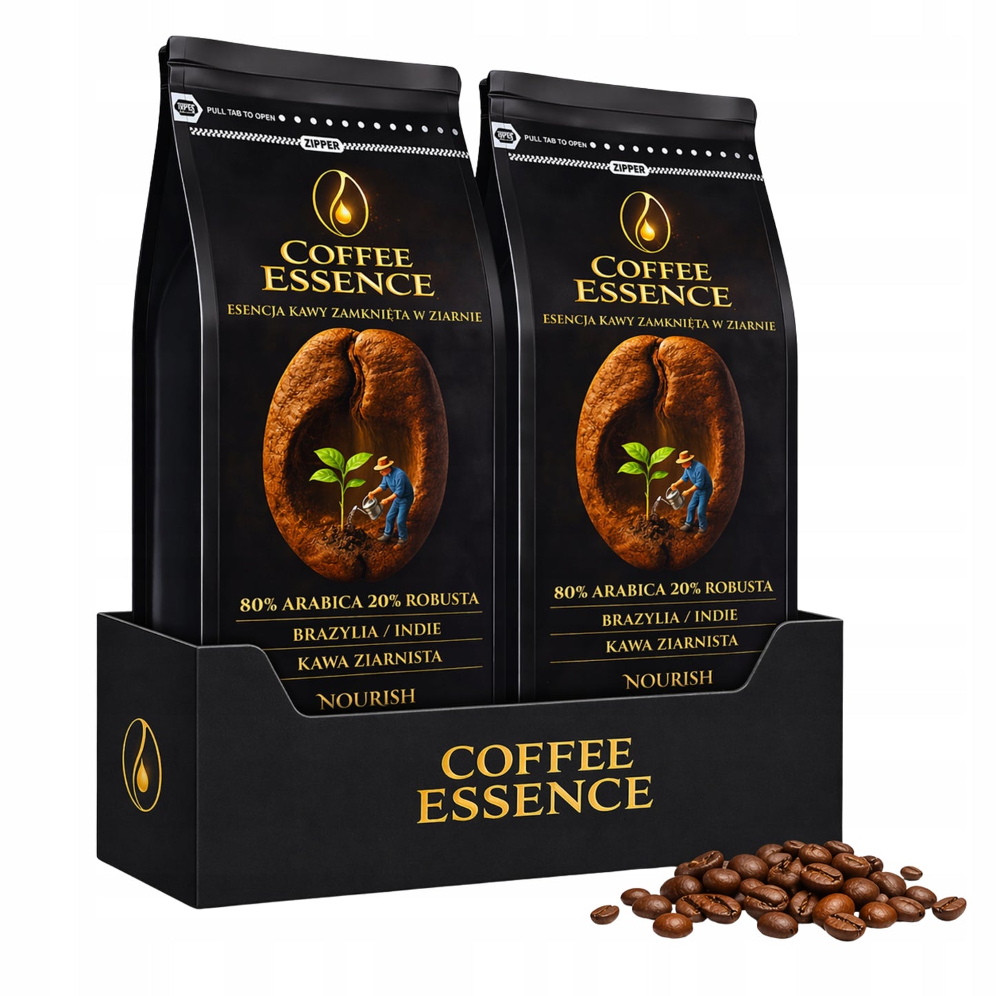 Kawa ziarnista 2kg 80/20 Arabica Robusta ŚWIEŻO palona DO EKSPRESU