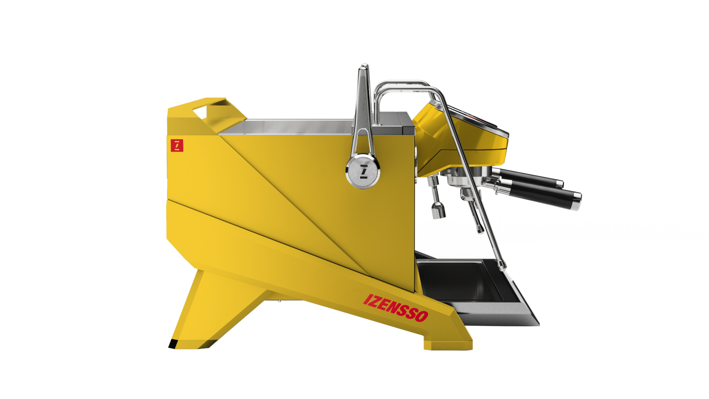 Ekspres kolbowy Izensso RAPTOR 2-grupowy – Żółty