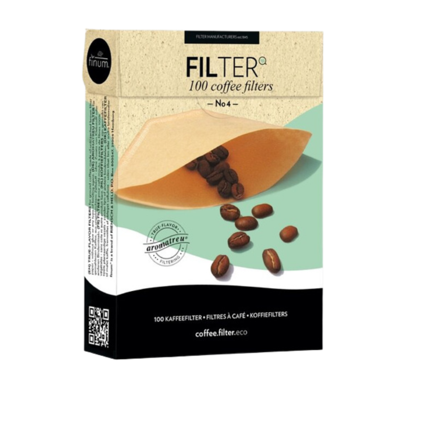 Filtry do kawy Finum Filter No.4 Brązowe - 100 szt.