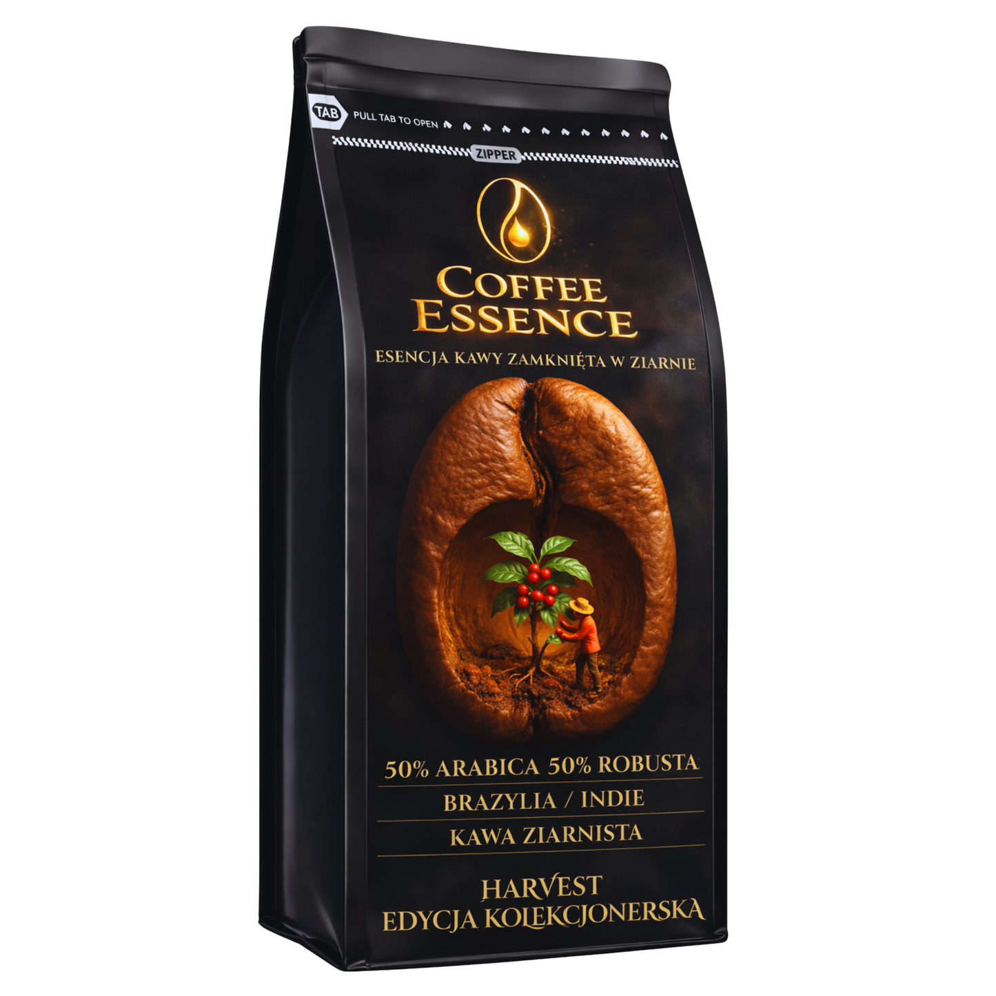 KAWA ZIARNISTA 1KG ŚWIEŻO PALONA ARABICA ROBUSTA CREMA DO EKSPRESU 50/50