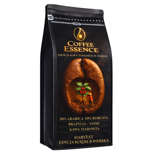 KAWA ZIARNISTA 1KG ŚWIEŻO PALONA ARABICA ROBUSTA CREMA DO EKSPRESU 50/50