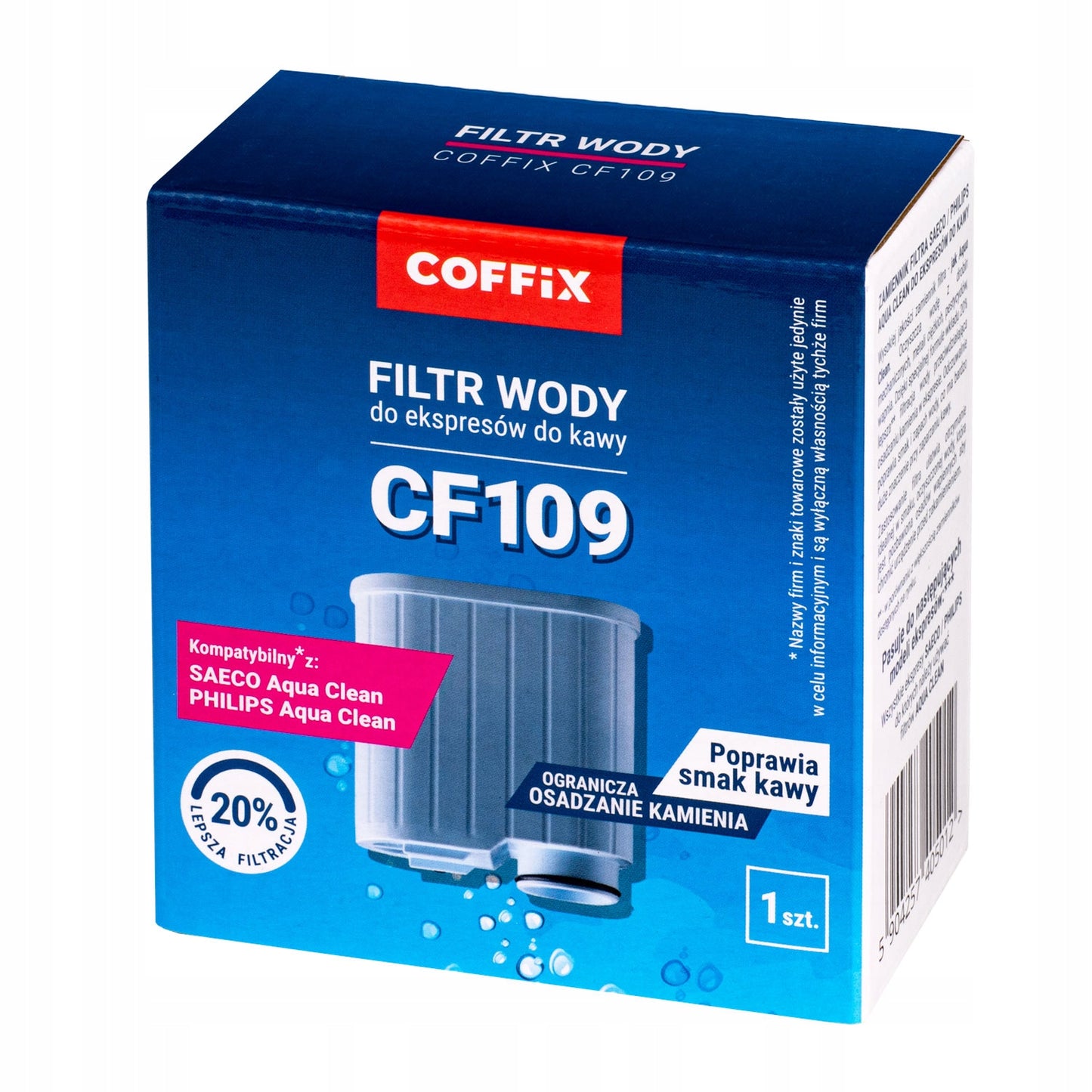 Filtr wody COFFIX CF109 do ekspresów Philips i Saeco - zamiennik AquaClean